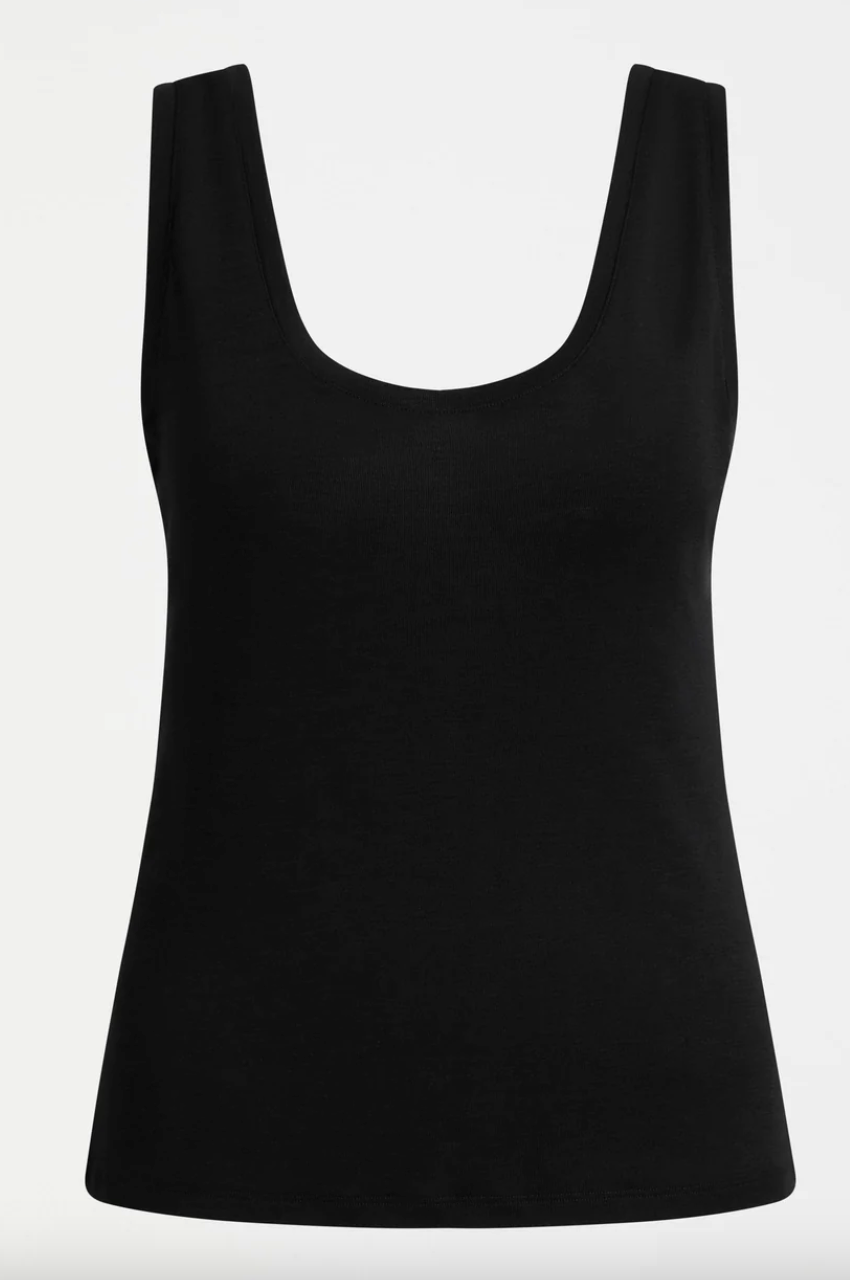 Merino Wool Tank - Black