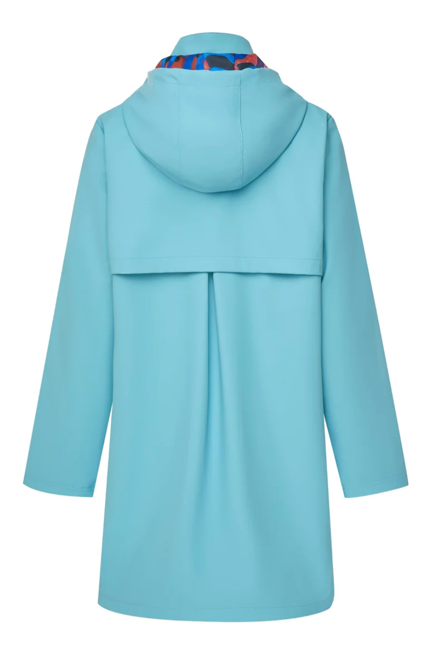 Moke Billie Raincoat - Aqua/Evie Aqua Trails