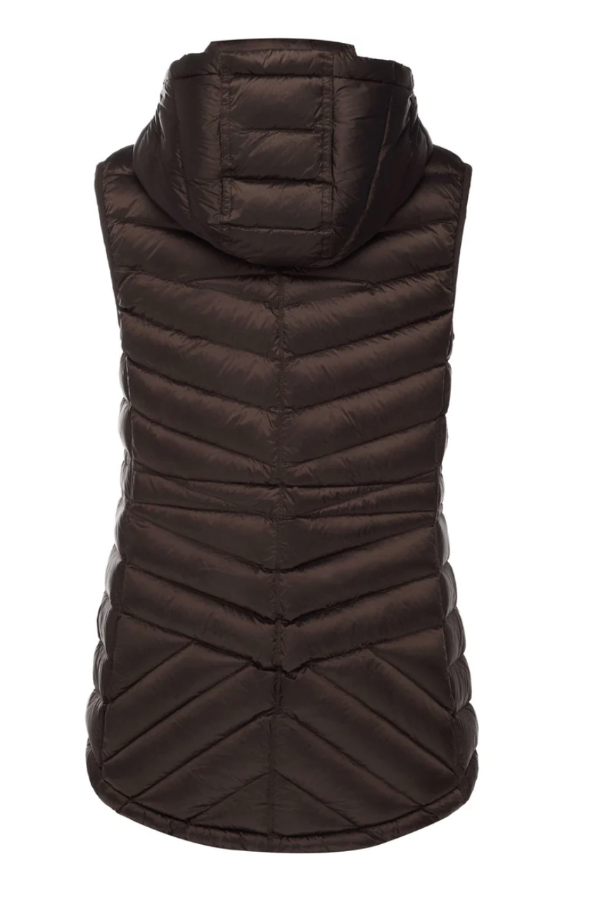 Moke Mary Claire Puffer Vest - Chocolate