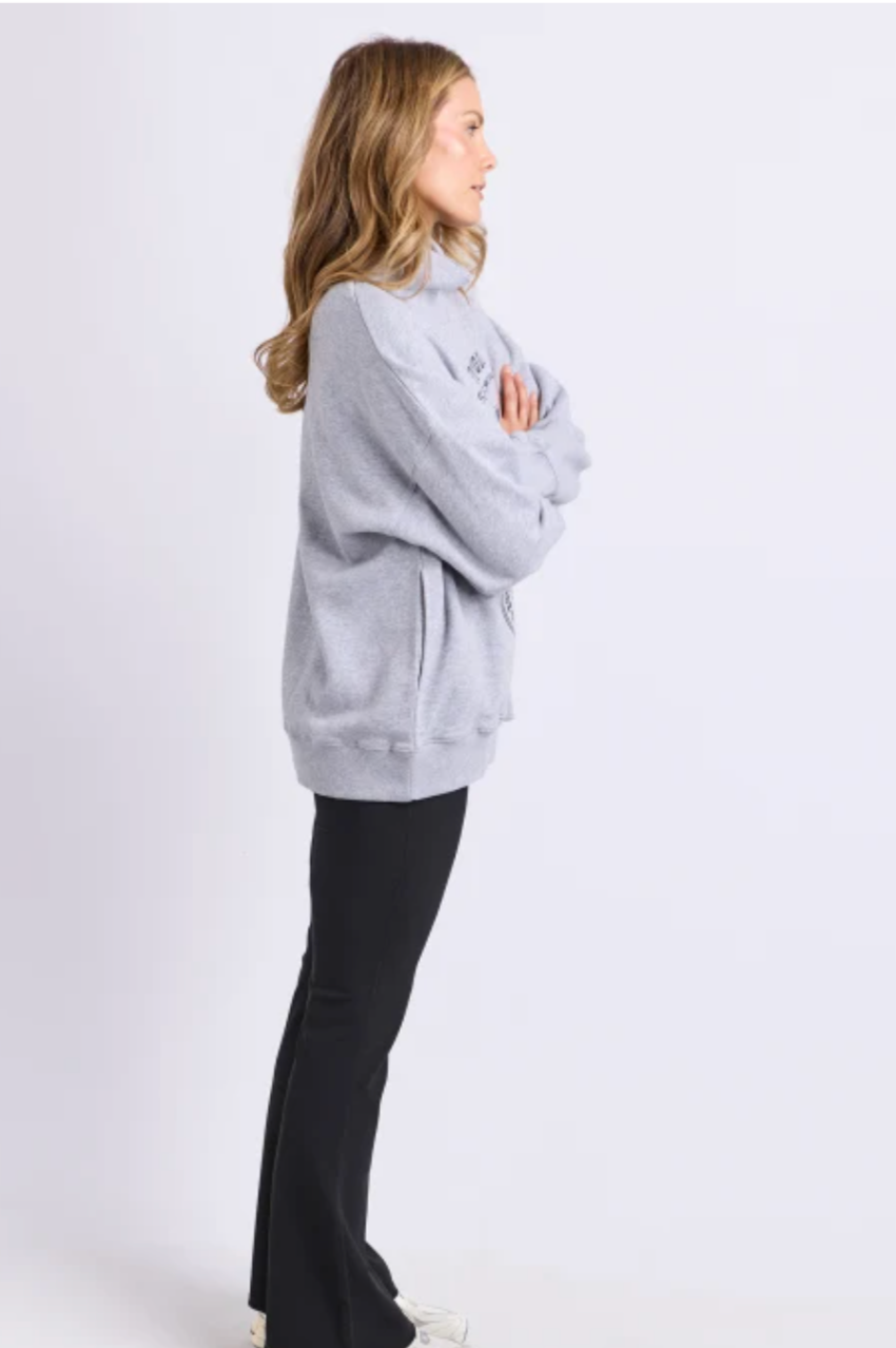 Foxwood Studio Mock Neck Crew - Grey