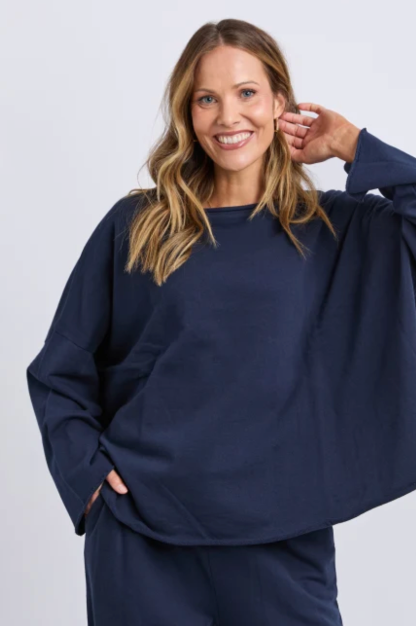 Elm Gab L/S Sweat - Sapphire