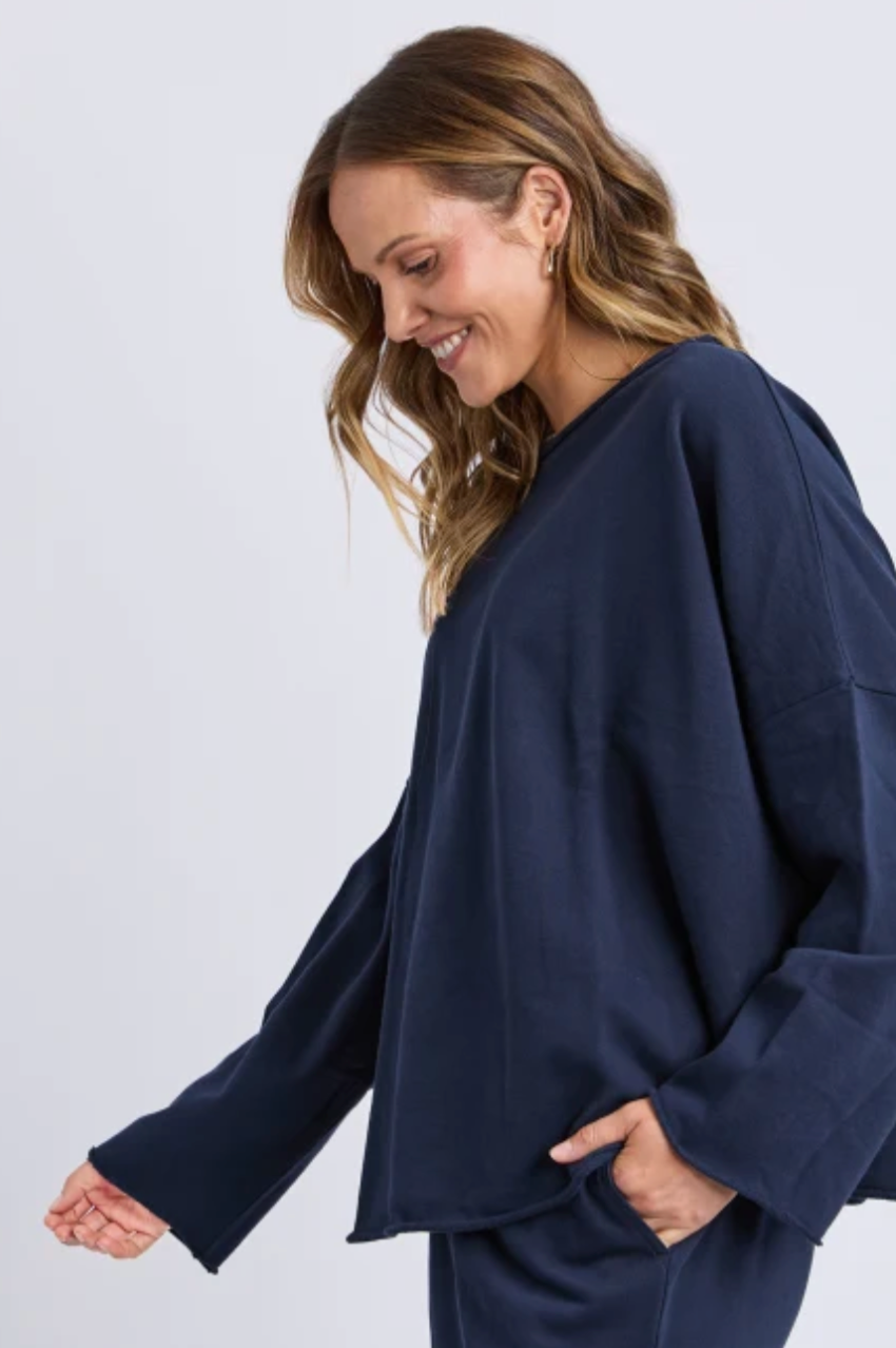 Elm Gab L/S Sweat - Sapphire