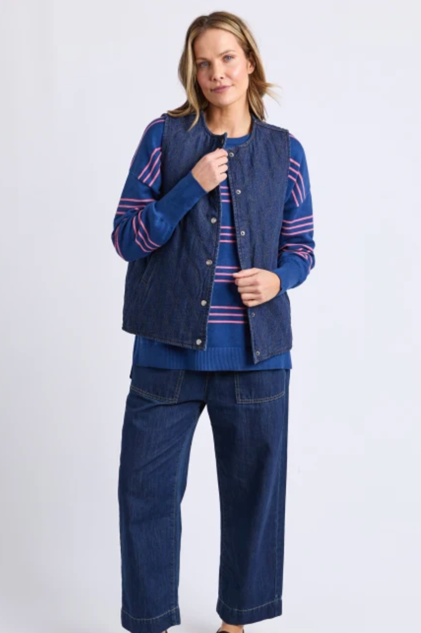 Elm Polly Quilted Denim Vest