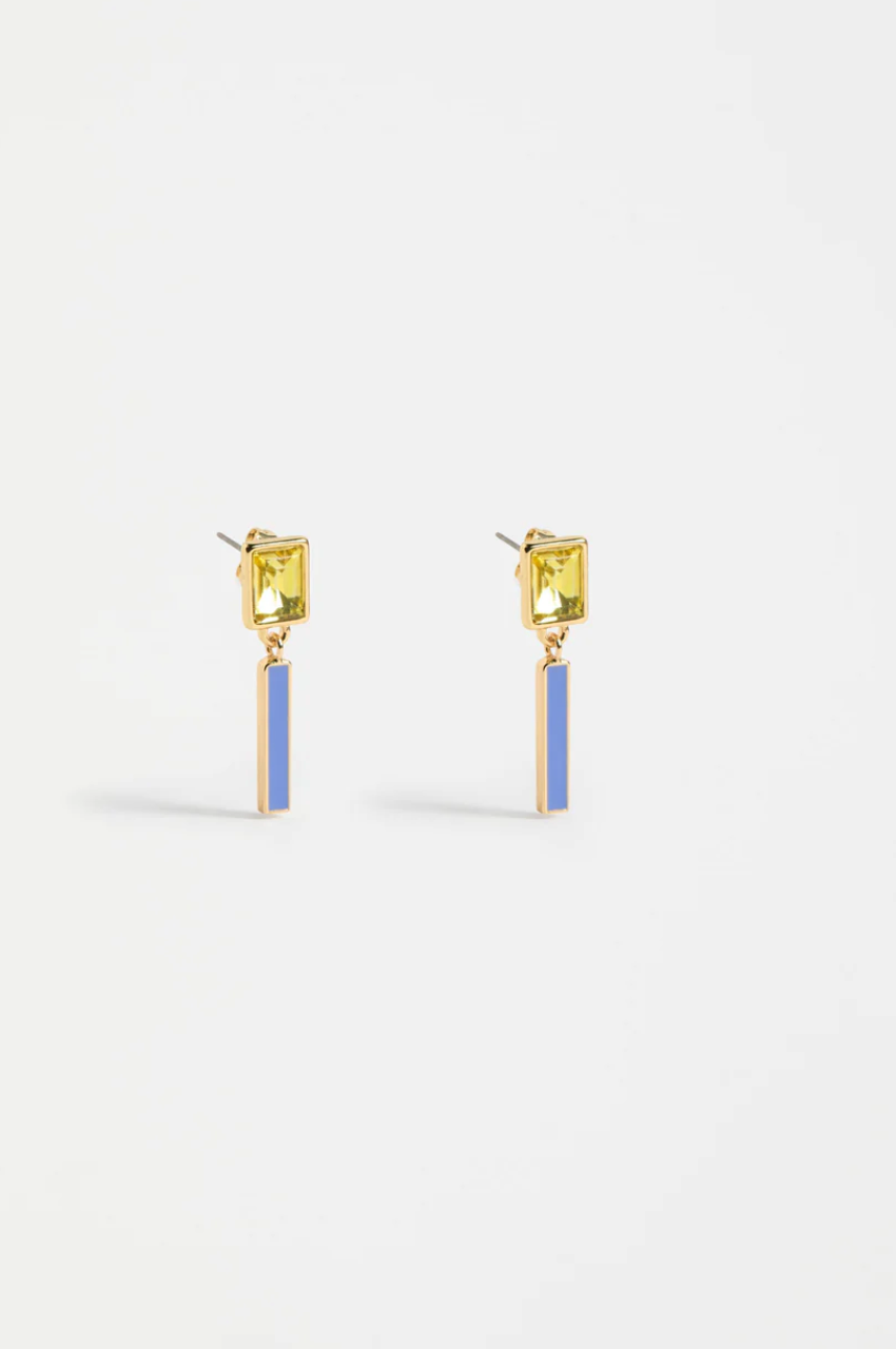 Elk Ival Short Drop Earring - Chartreuse