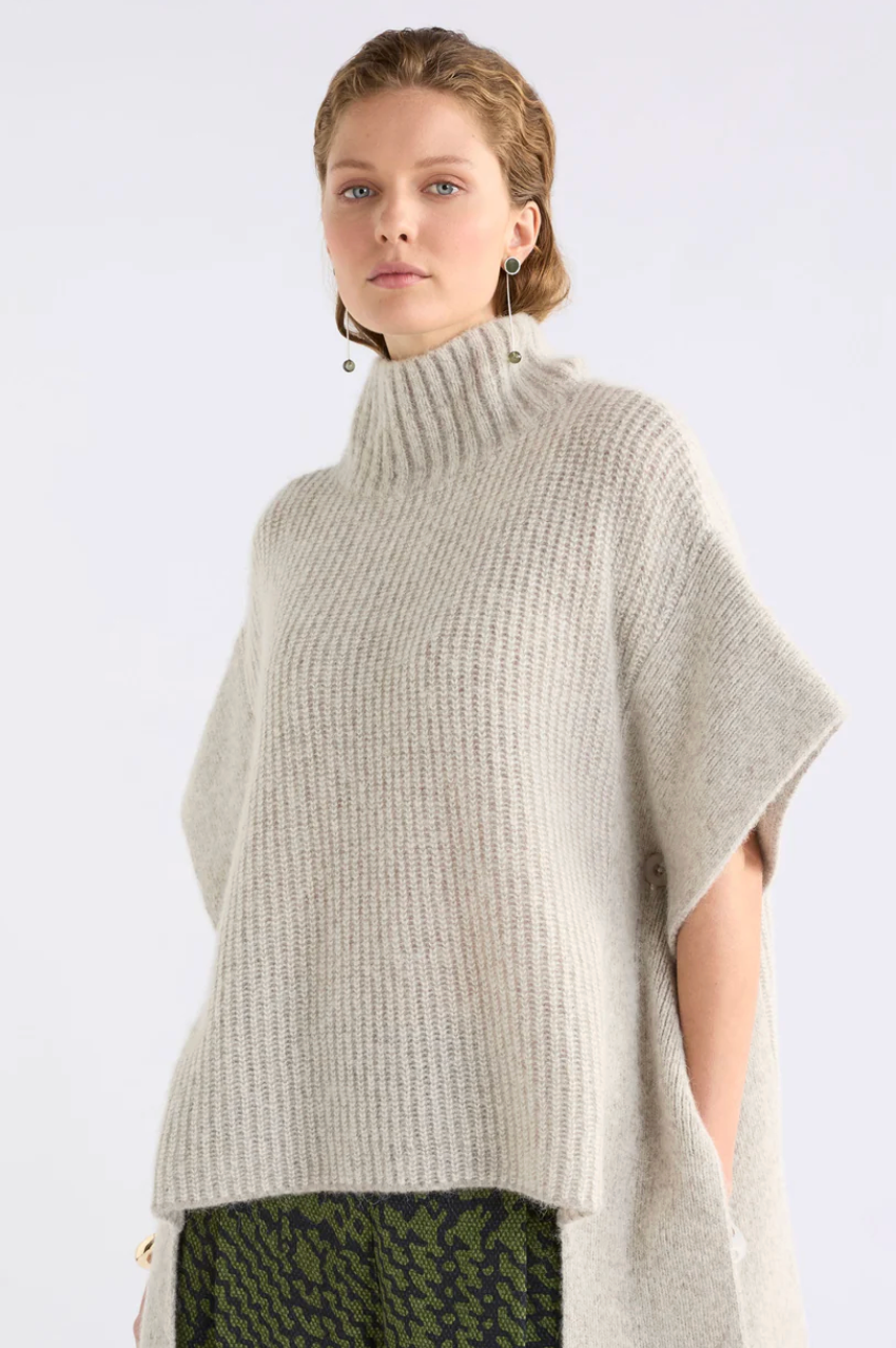 Elk Aleph Poncho - Oatmeal