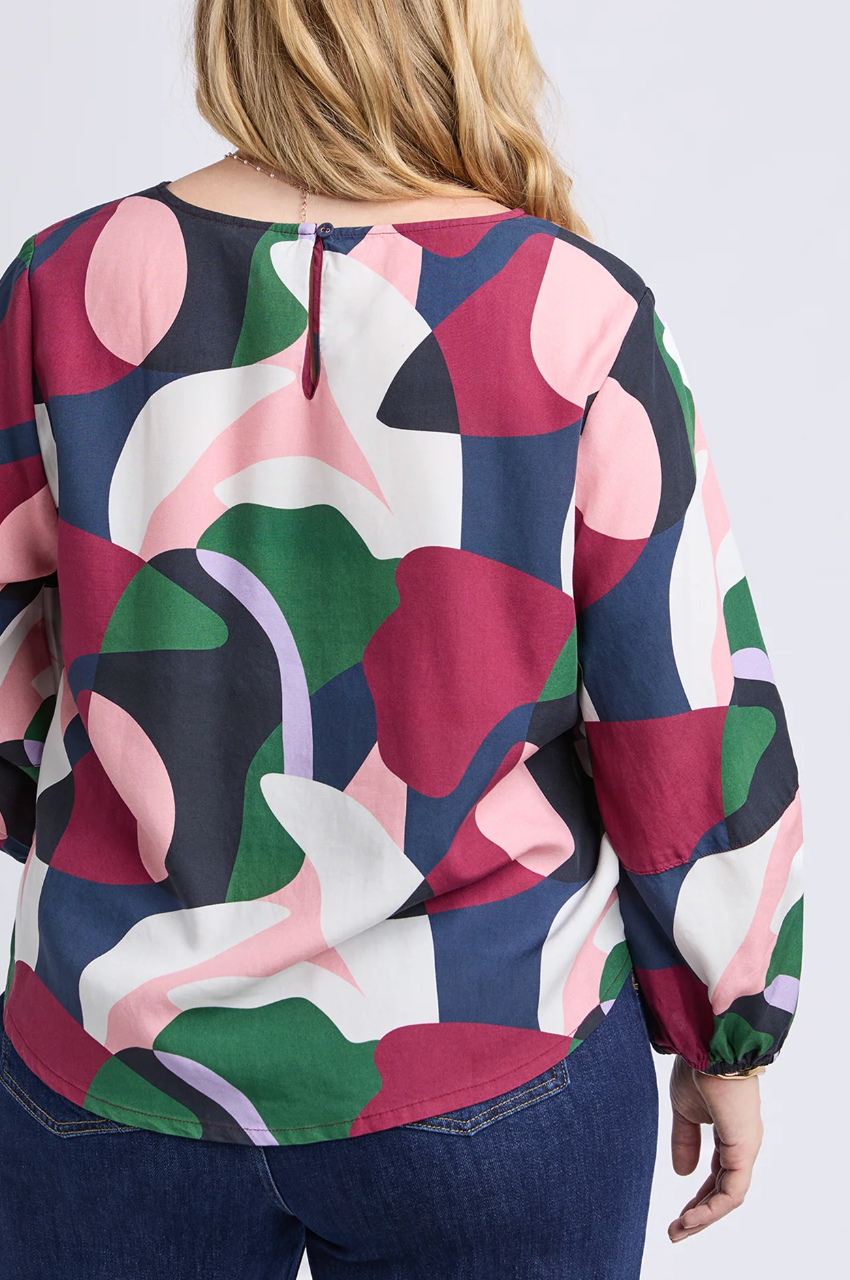 Ronja Top - Abstract Print