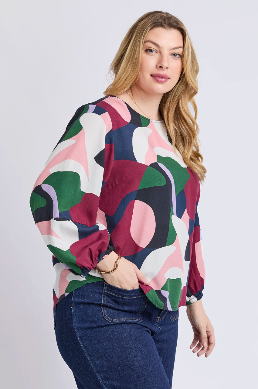 Ronja Top - Abstract Print