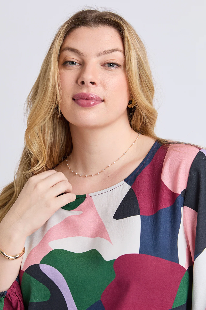 Ronja Top - Abstract Print