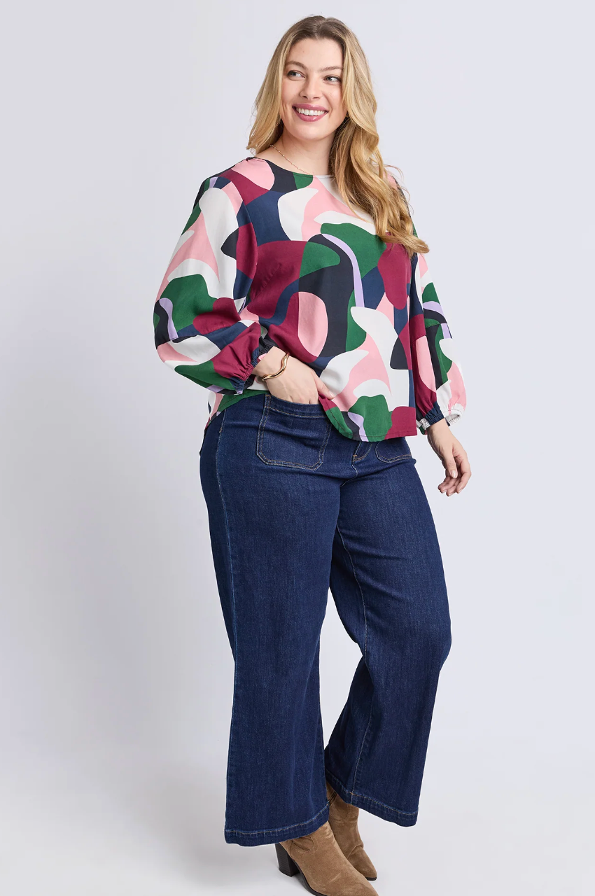 Ronja Top - Abstract Print