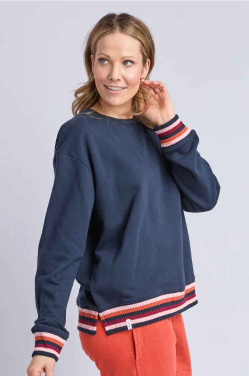 Lili Fleece Crew - Navy