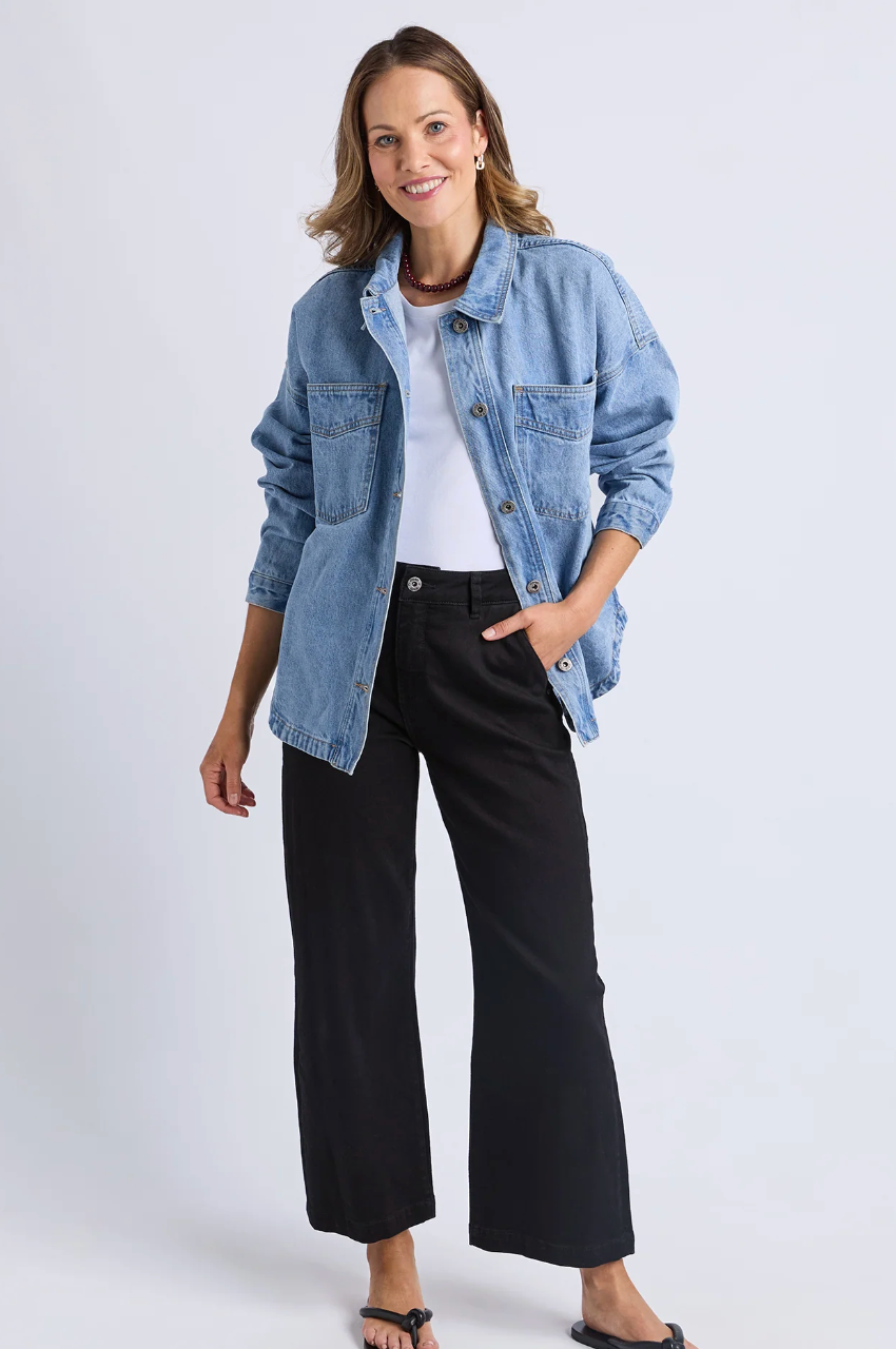 Laura Denim Shacket - Light Blue