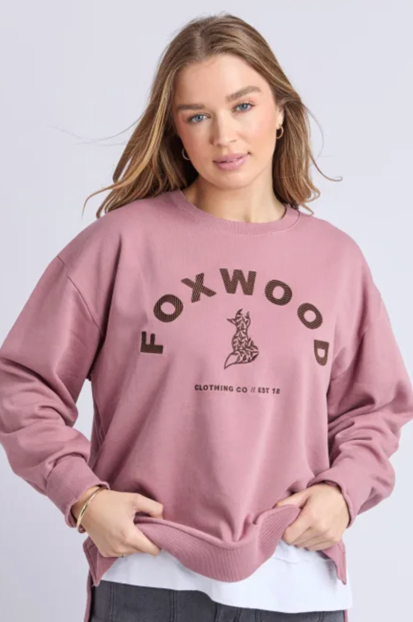 Effortless Contrast Crew - Dusty Rose