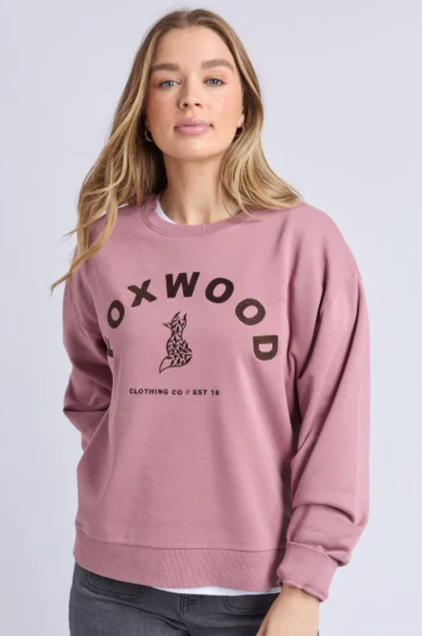 Effortless Contrast Crew - Dusty Rose