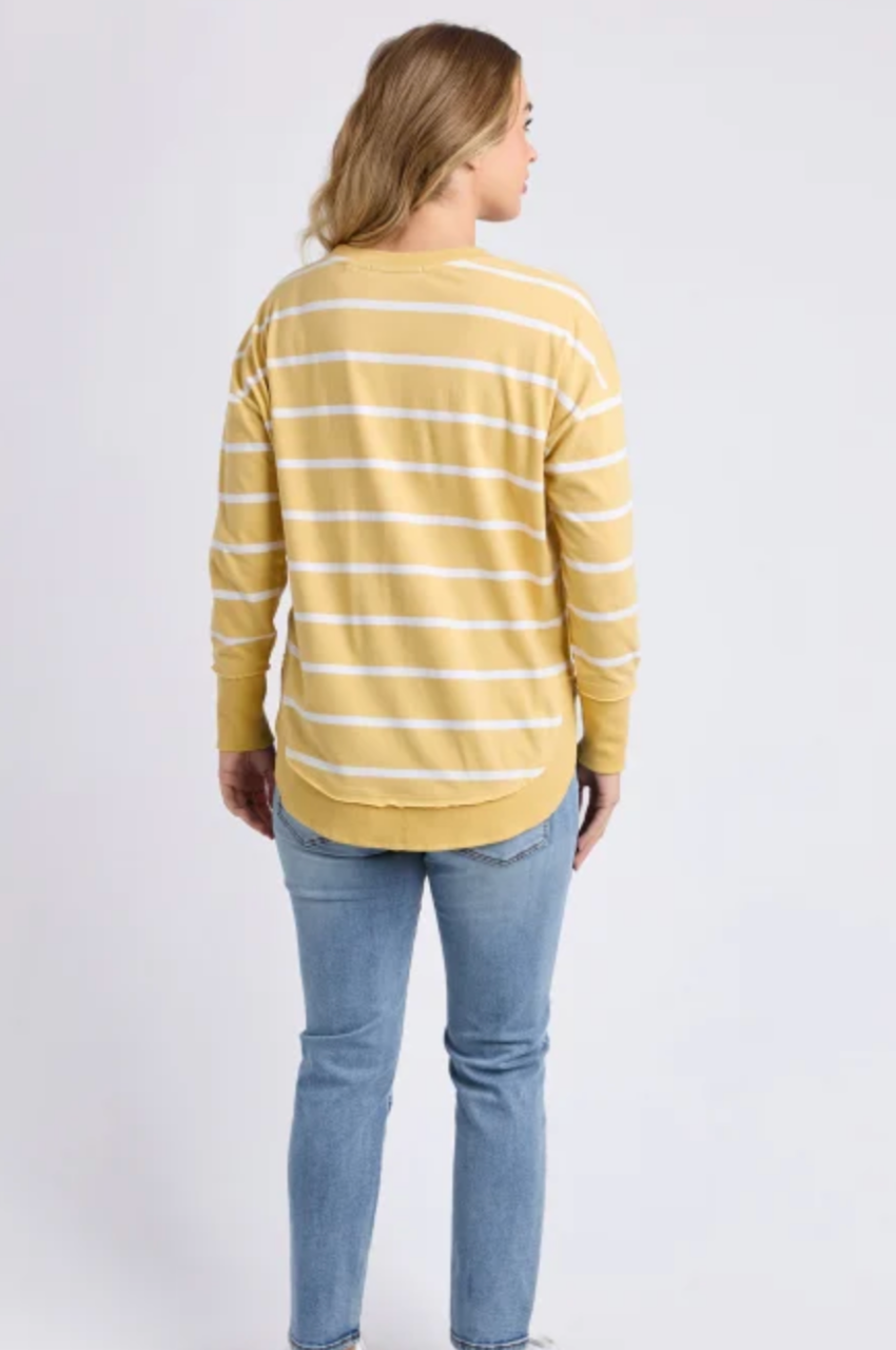 Foxwood Farrah Stripe Long Sleeve - Butter Stripe