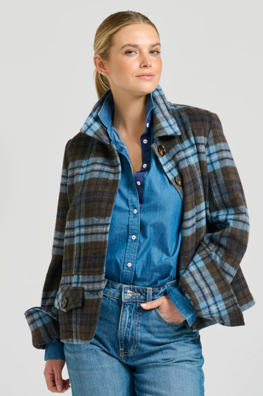 Heston Jacket - Blue Plaid