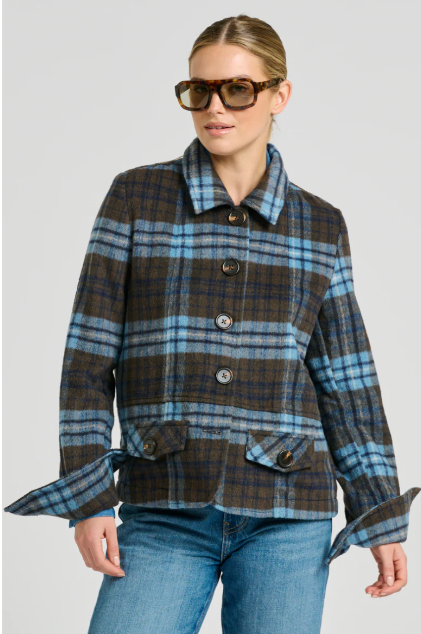 Heston Jacket - Blue Plaid