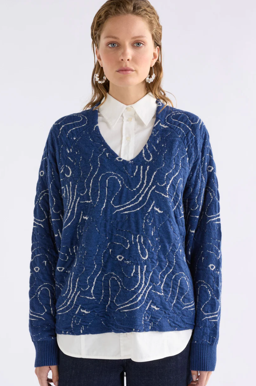 Elk Otillia Sweater - Blue/Silver