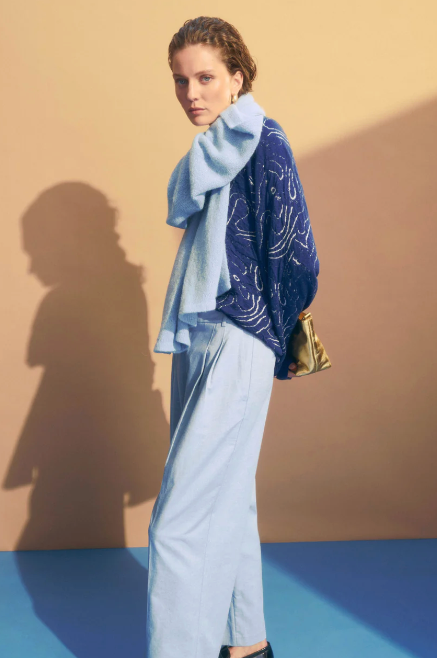Elk Otillia Sweater - Blue/Silver