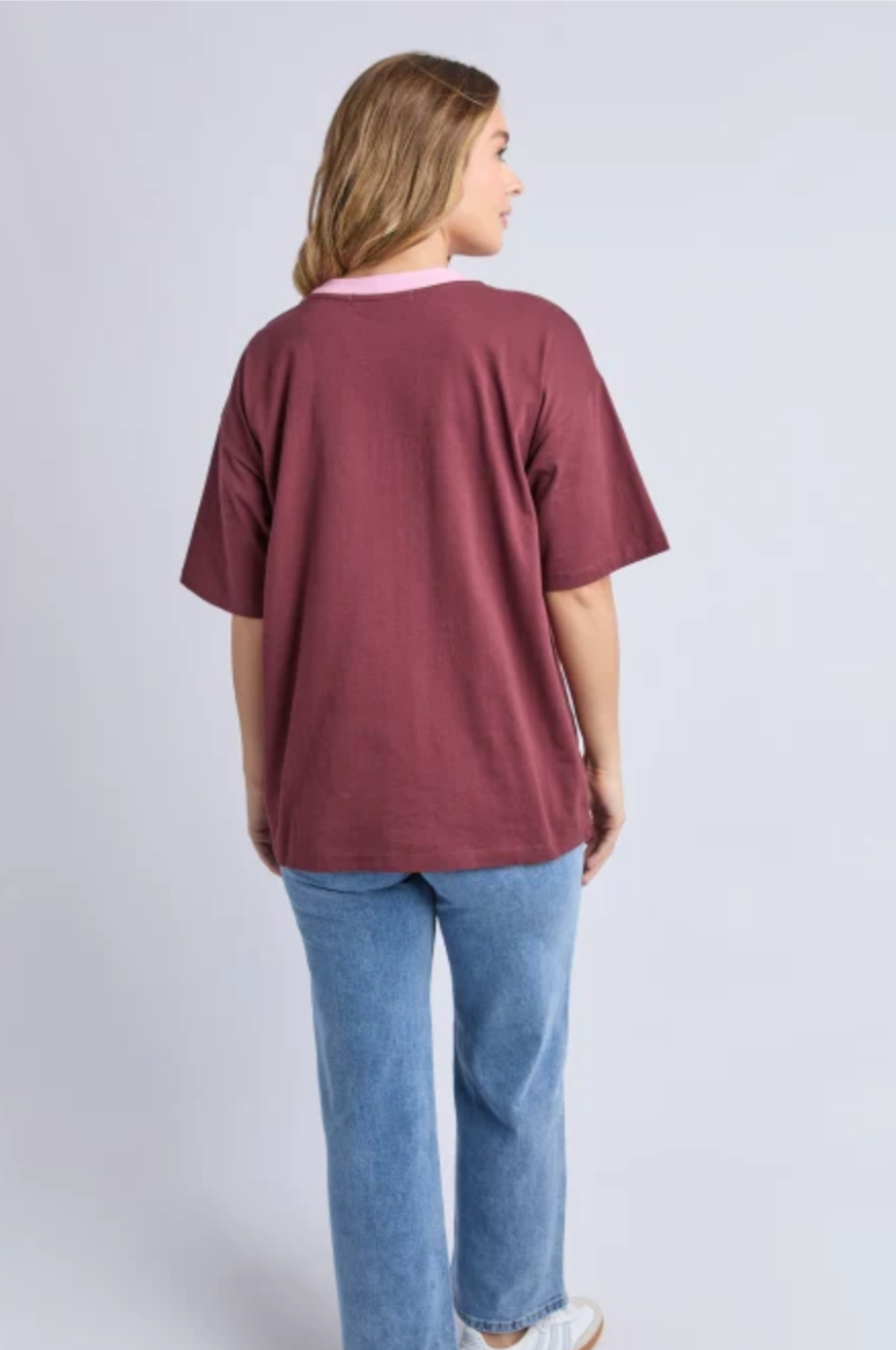 Intention Contrast Tee - Port