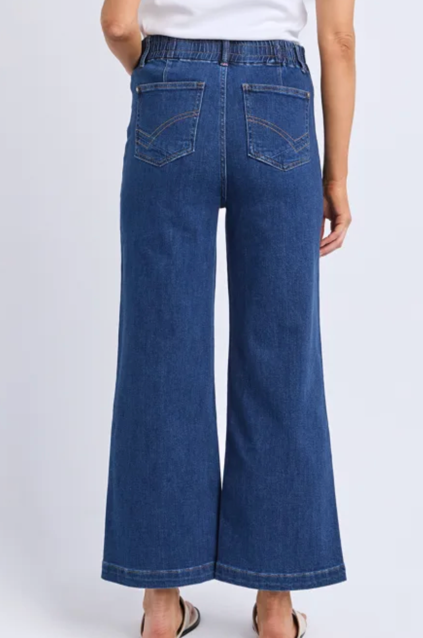Elm Alyssa Front Pocket Jean - Dark Blue