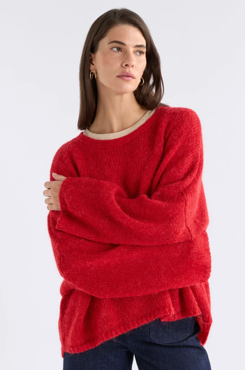 Elk Agna Sweater - Flame Red
