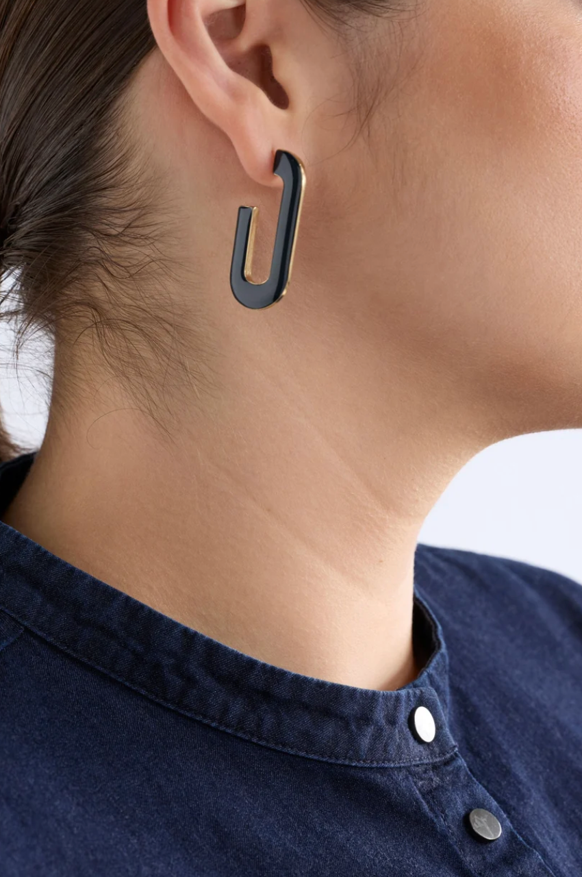 Elk Gresen Hoop Earring - Celery