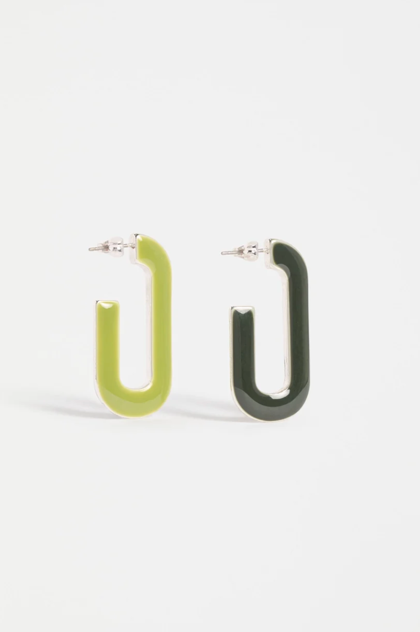 Elk Gresen Hoop Earring - Celery