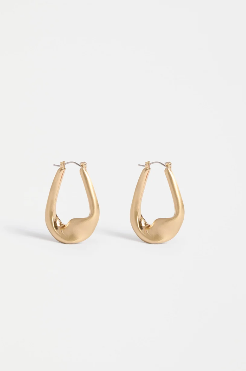 Elk Rekke Hoop Earring - Gold