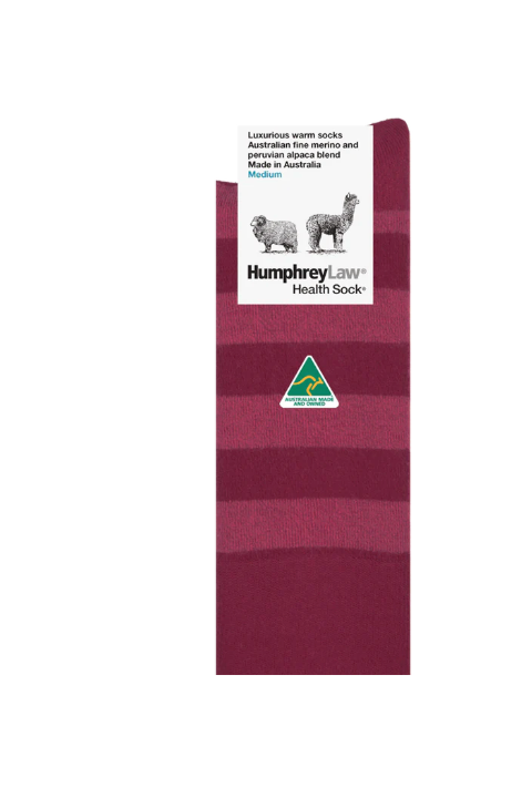 Alpaca/Merino Stripe Socks - Humphrey Law