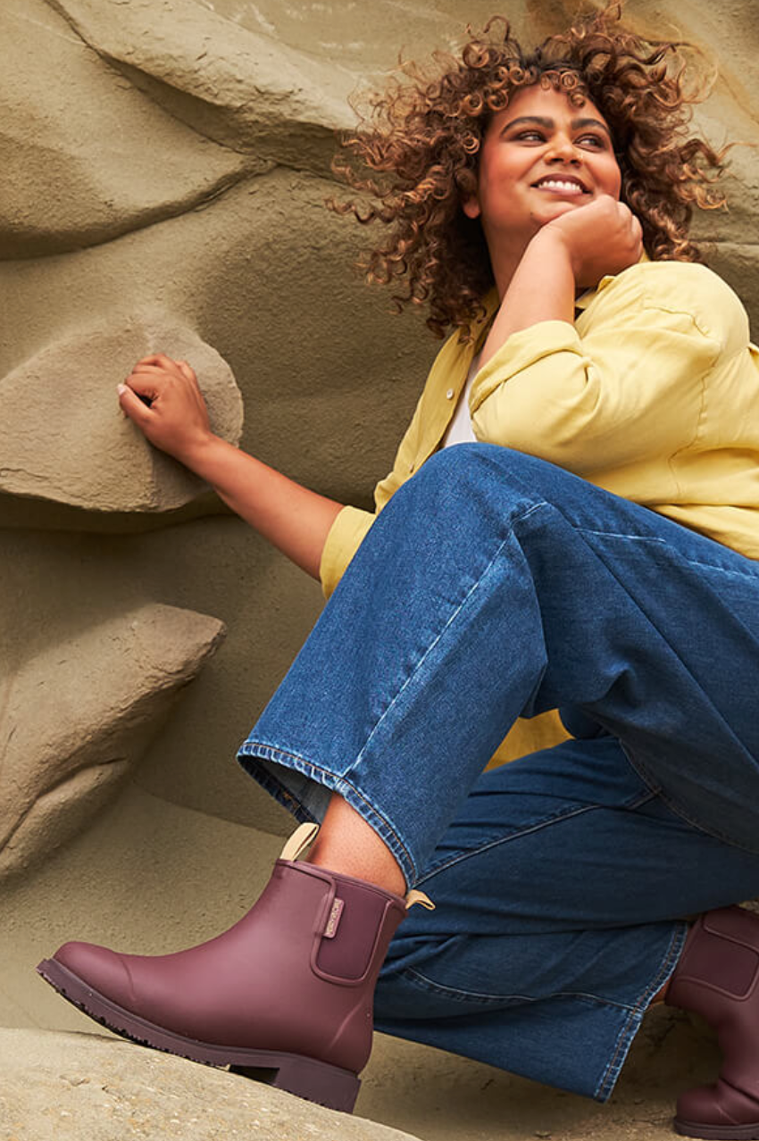 Merry People Bobbi Gumboots/Rainboots - Dark Cherry