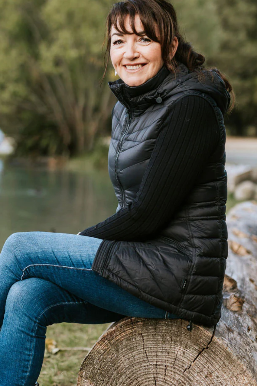 Moke Mary Claire Puffer Vest - Black