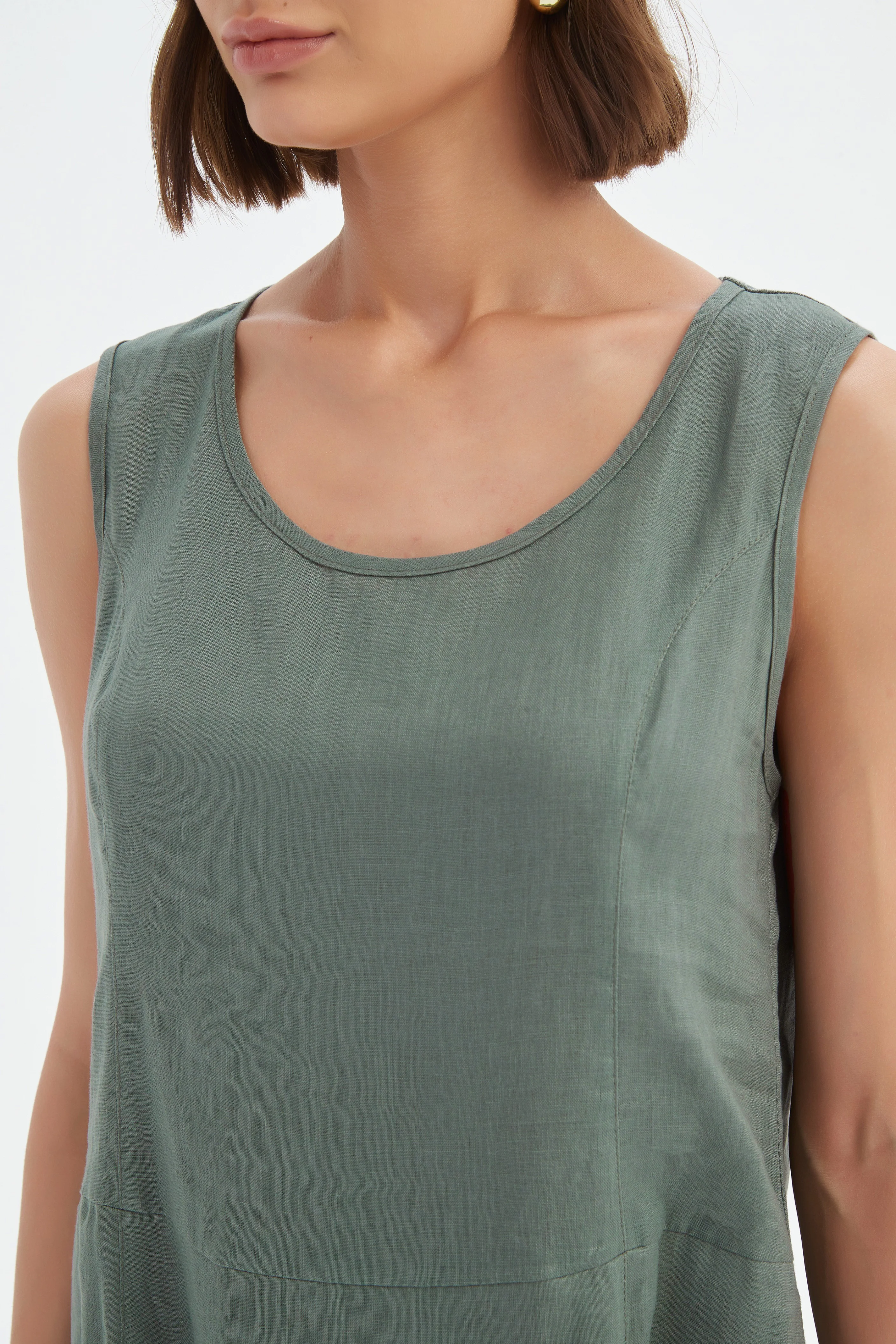 Sleeveless Pocket Dress - Petrol