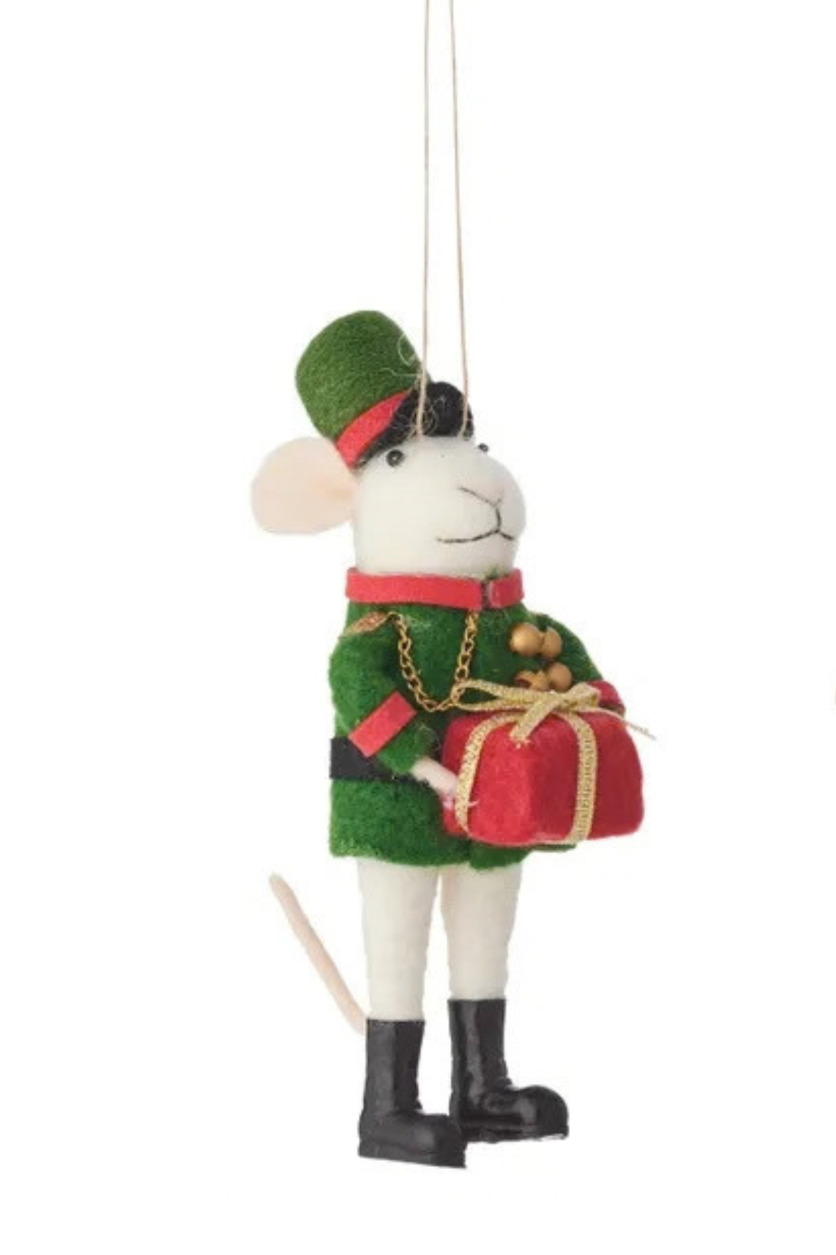 Soldier Mouse Felt Ornament With Sword or With Present