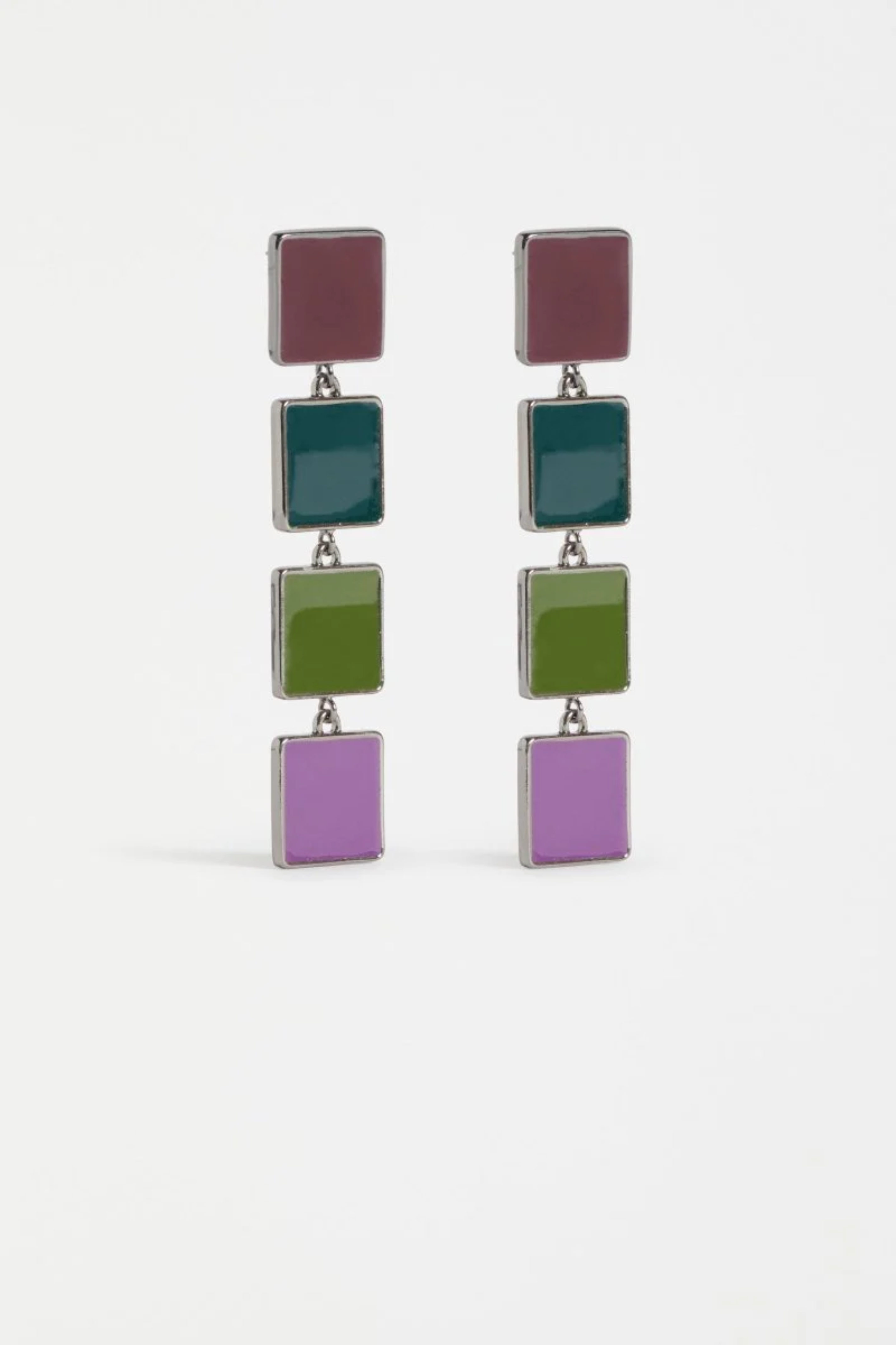 Vali Long Drop Earring - Merlot