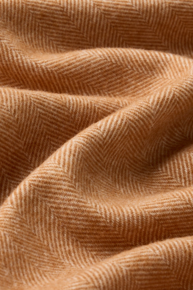 Wool Herringbone Throw - Spice
