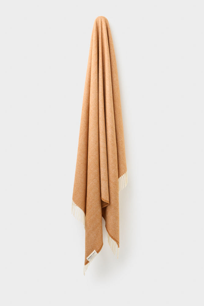 Wool Herringbone Throw - Spice