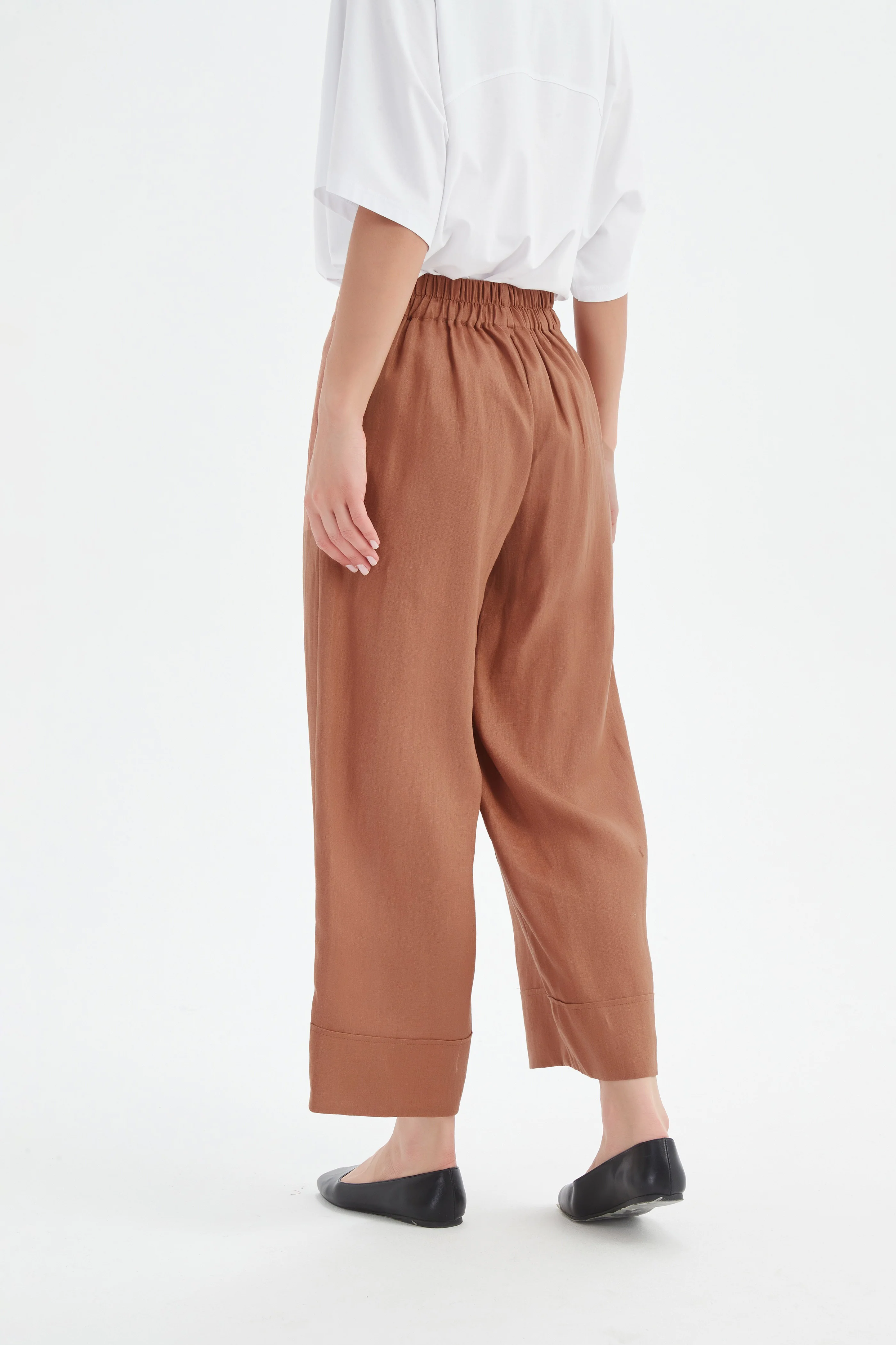 Wide Leg Linen Pant - Cedar