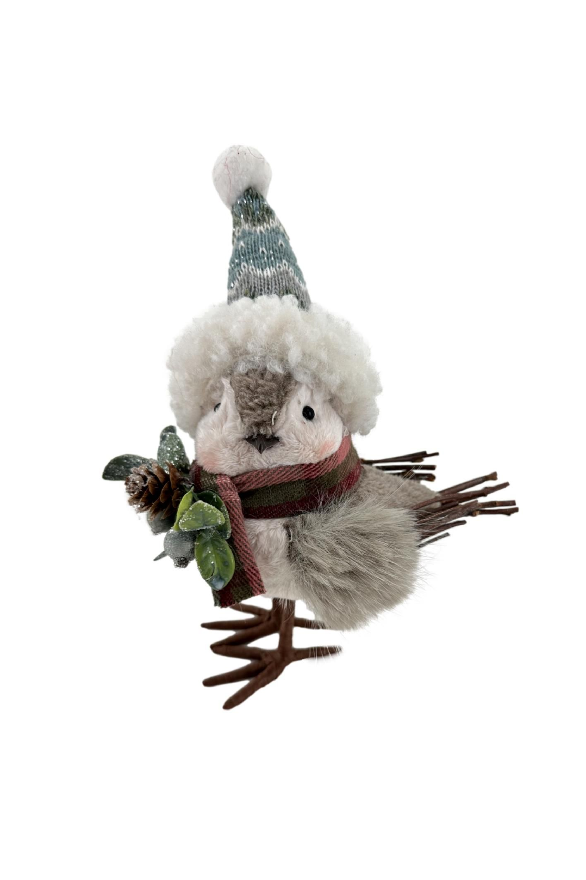 Winter Robin with Pine