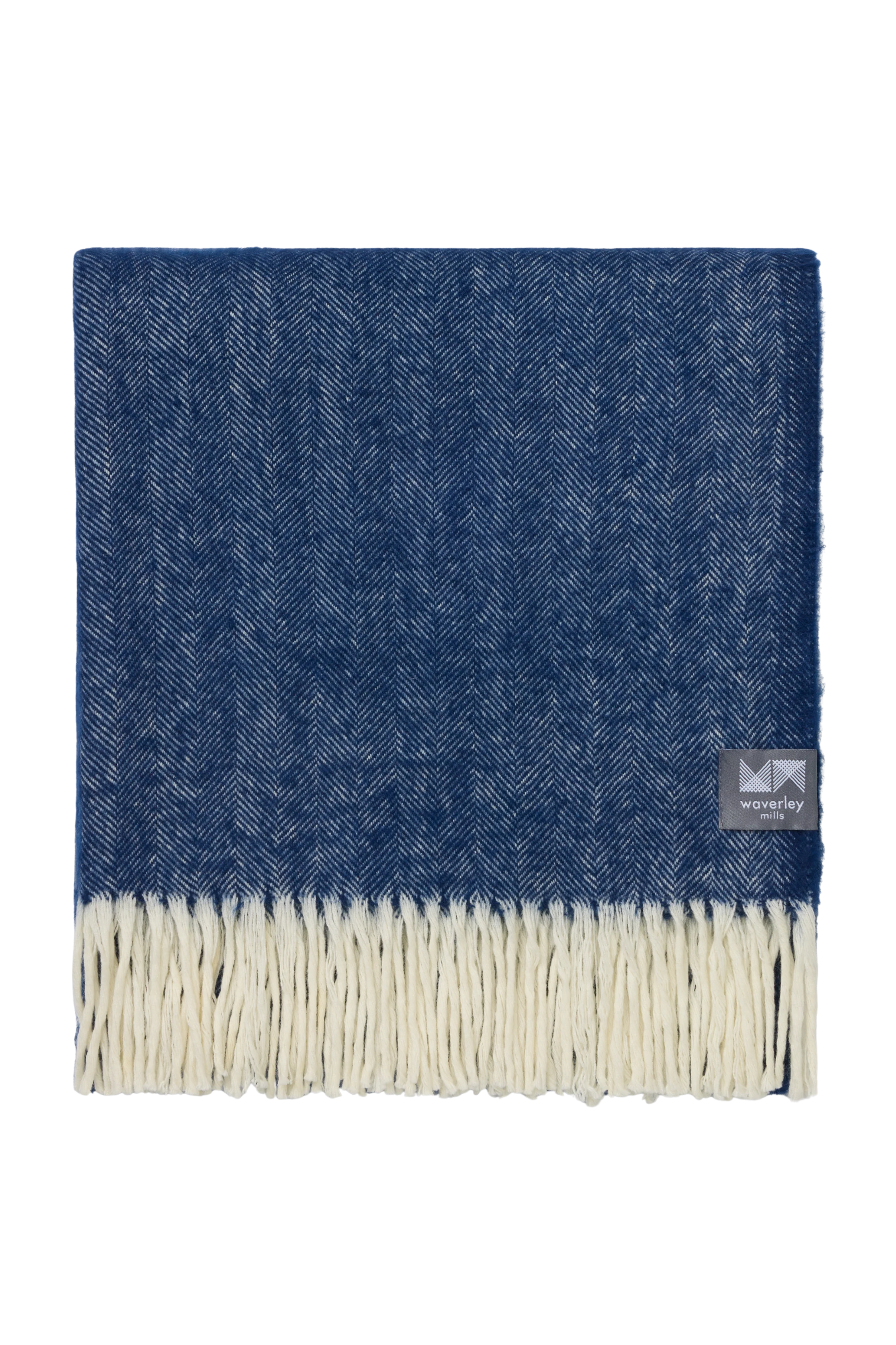 Wool Herringbone Throw - Eclipse