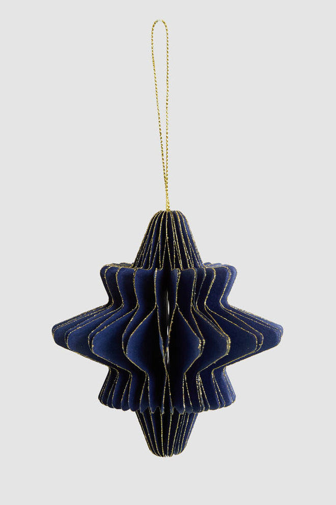 Paper Star Decoration Small Blue