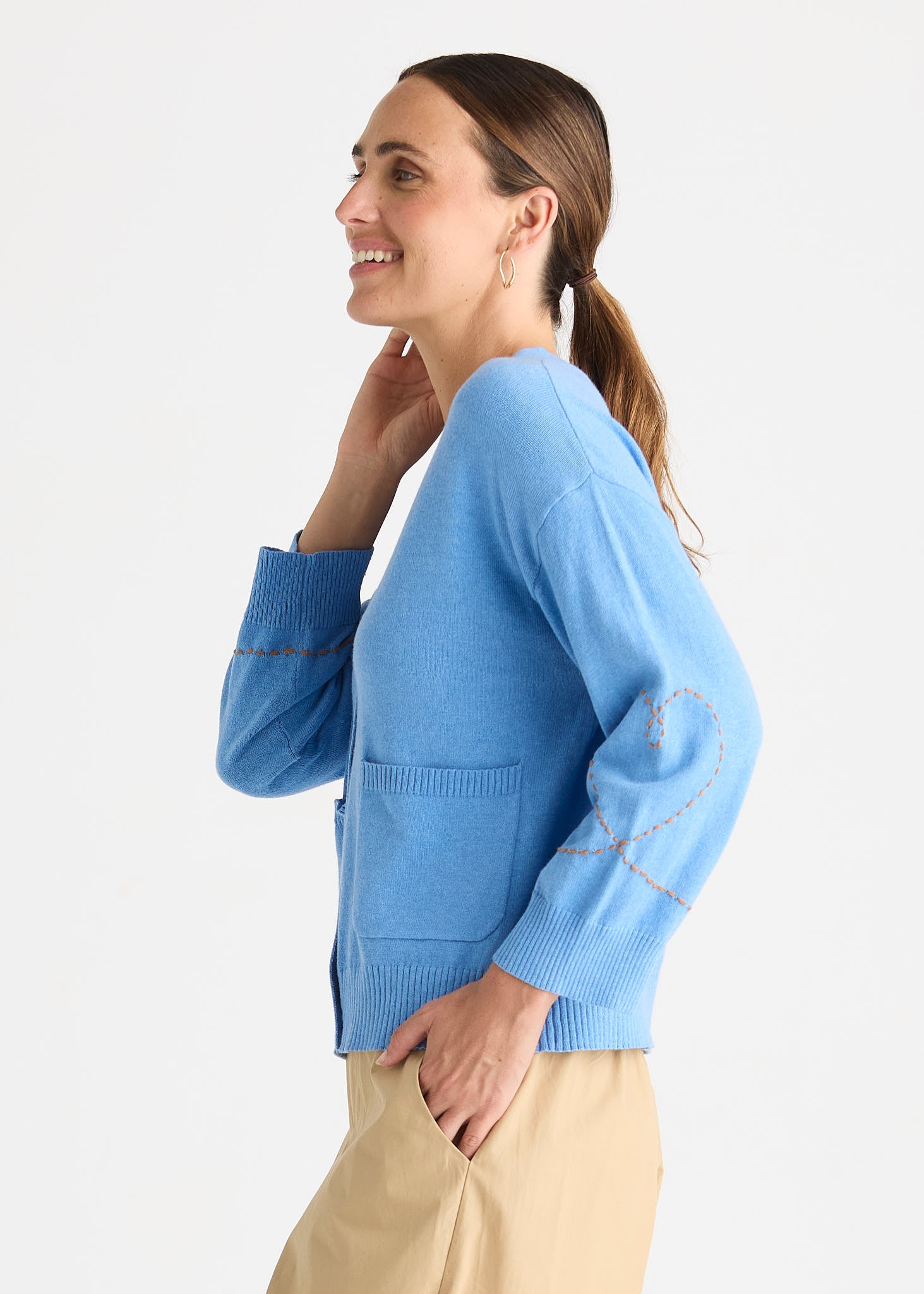 Sweet Heart Cardi - Bluebell