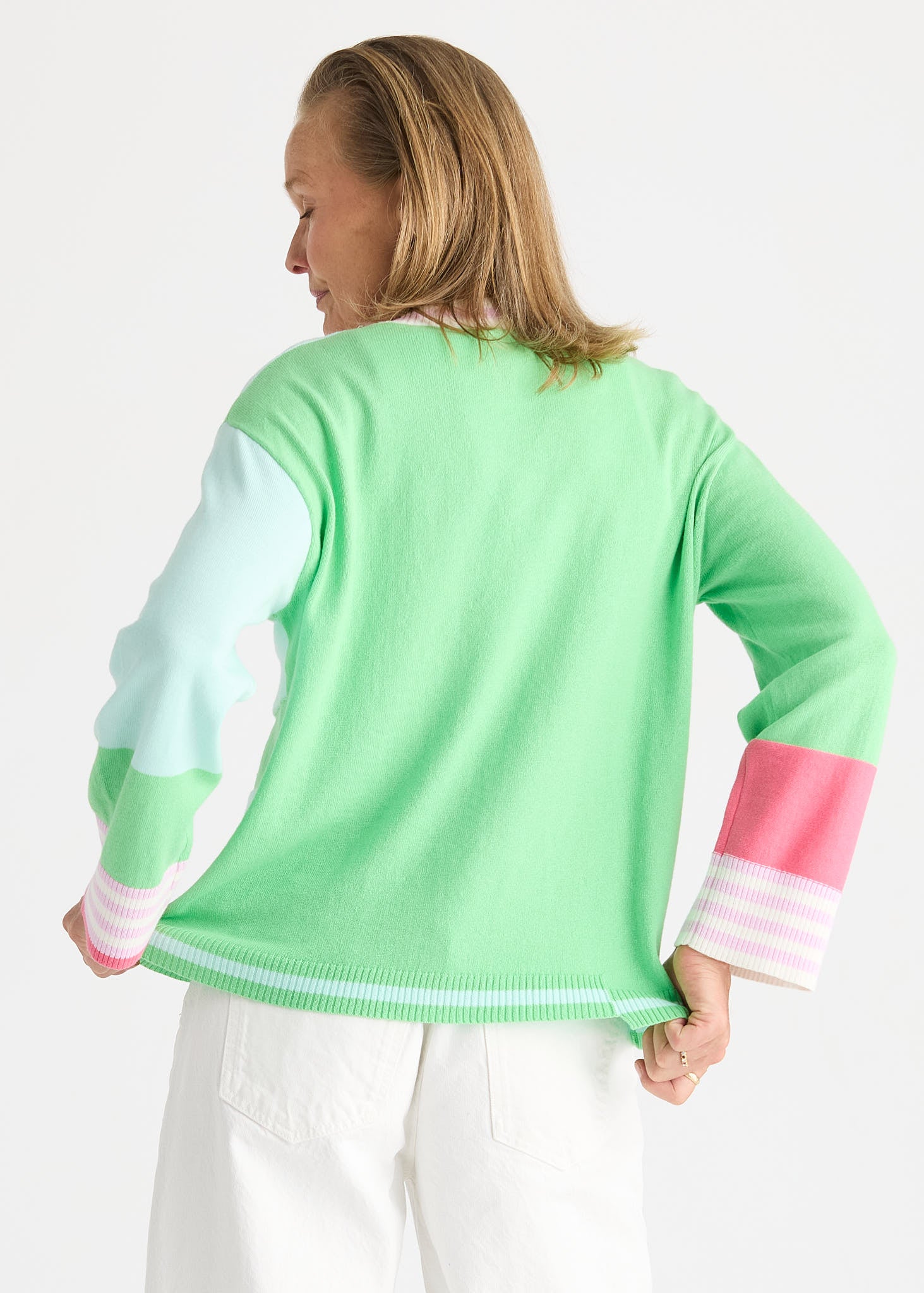 Crazy Stripe Vee - Jelly Mint