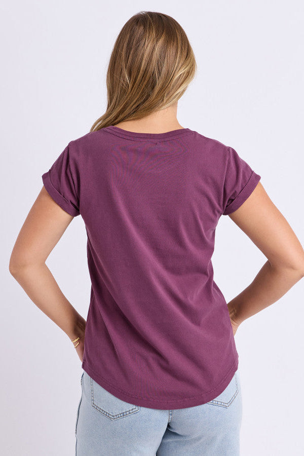 Foxwood Effortless Tee - Plum