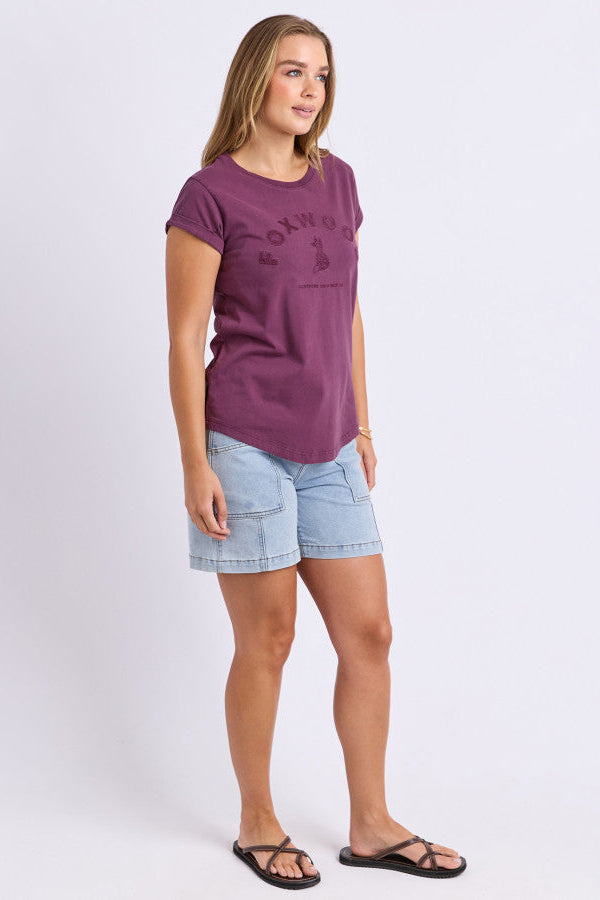 Foxwood Effortless Tee - Plum