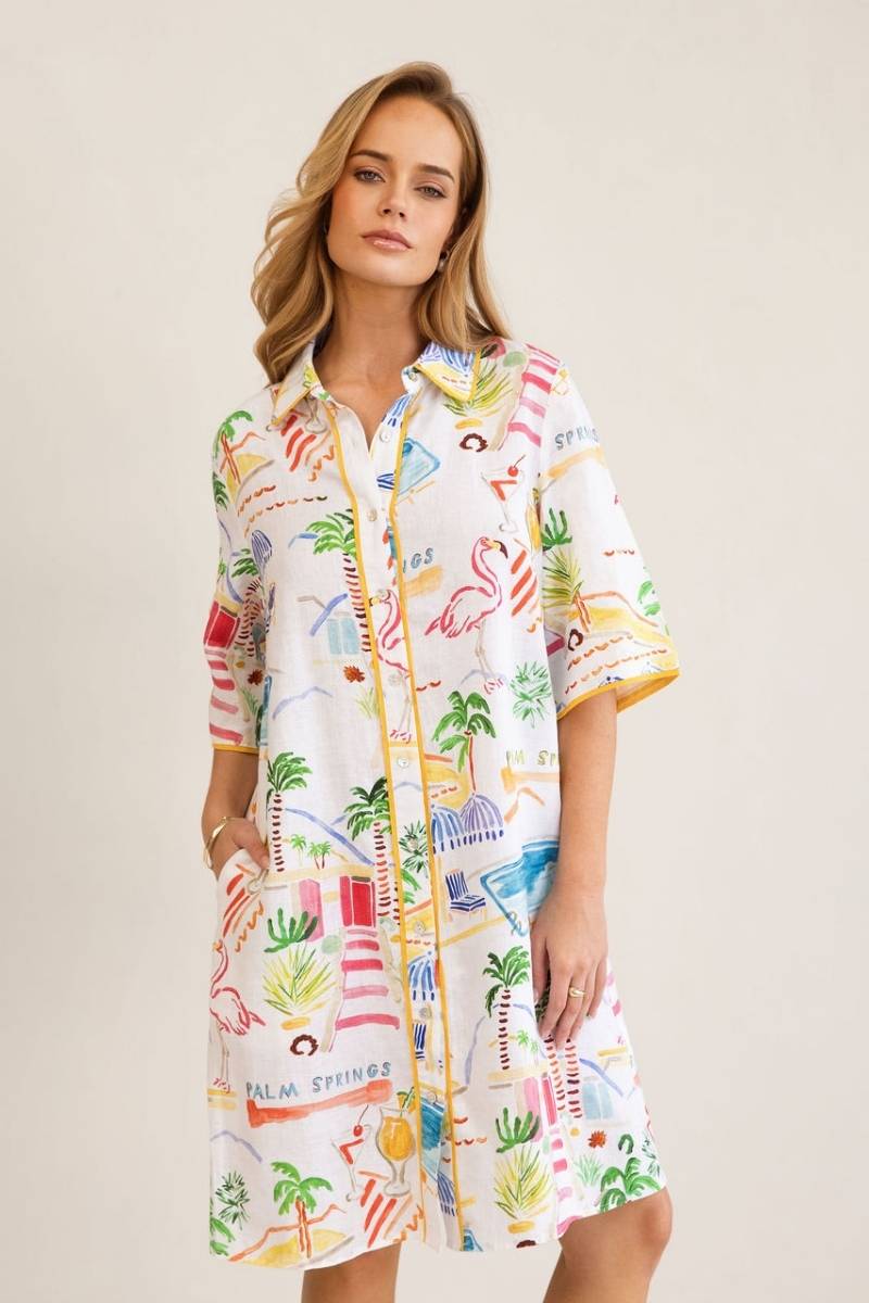 Linen Shirtmaker/Trim - Palm Springs