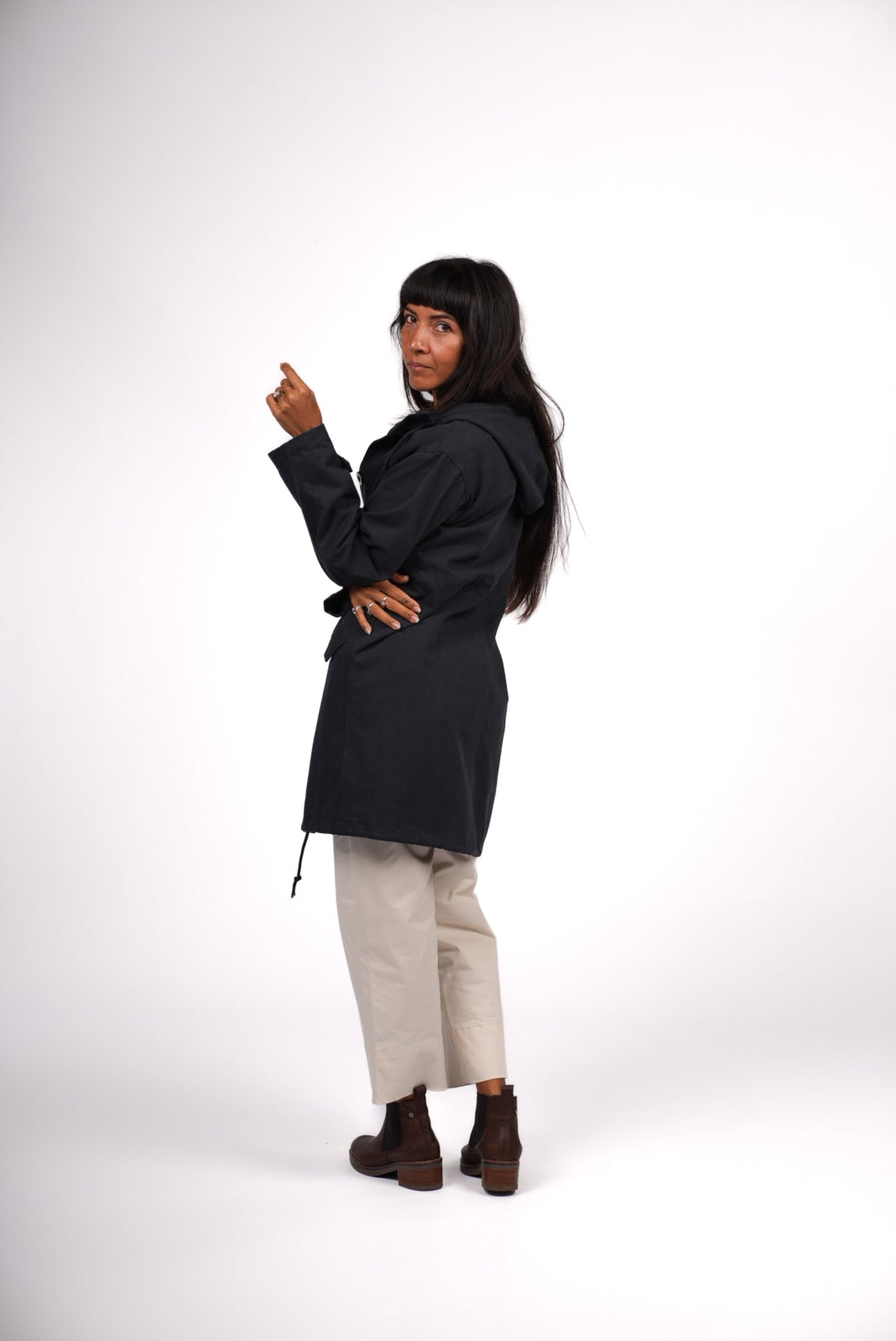 Cotton Drill Anorak - Navy