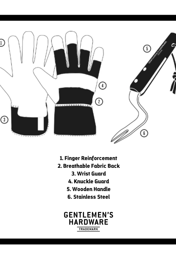 Leather Gloves & Root Lifter
