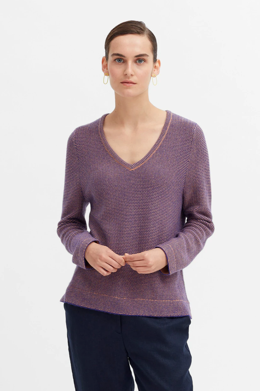 Listra Sweater - Rose/Electric Blue