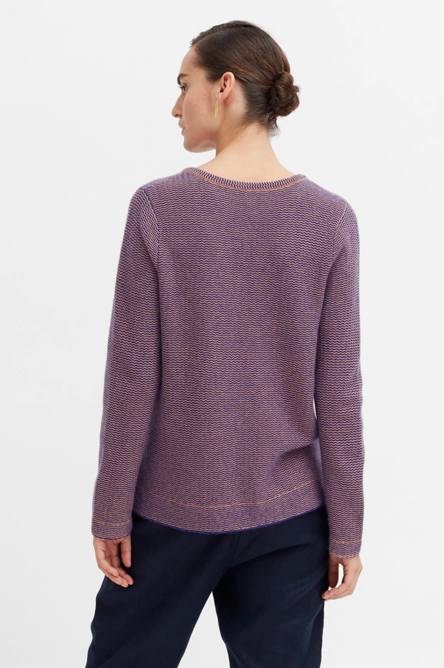 Listra Sweater - Rose/Electric Blue