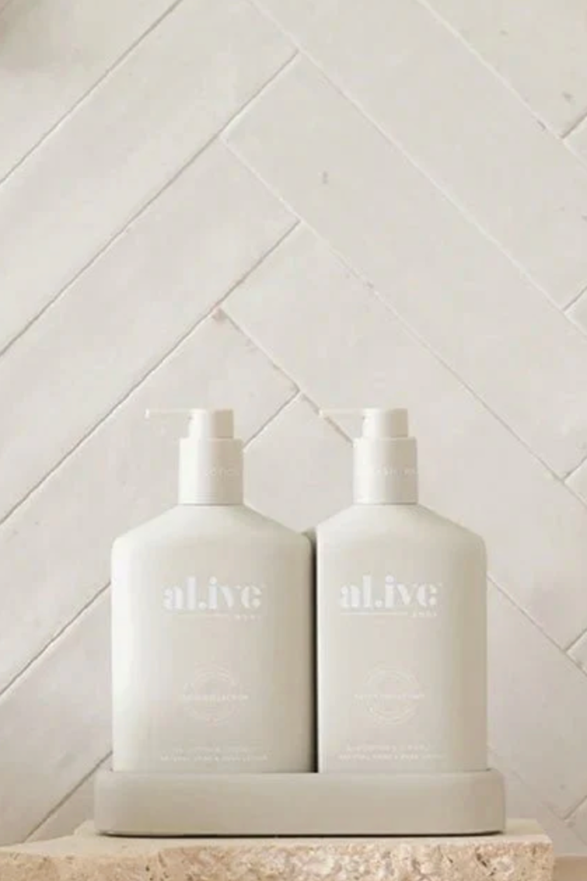 Alive Wash & Lotion Duo + Tray - Sea Cotton & Coconut